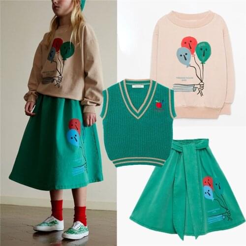 2021 Autumn Weekend House Kids Girls Skirt Fashion Designer Children Clothes Girl Green Tutu Skirts High Quality