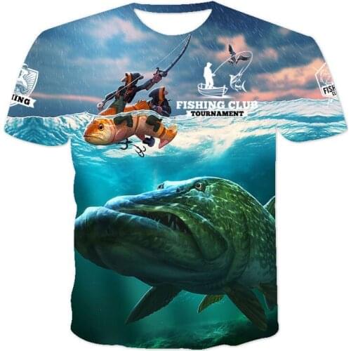 New Summer 3D printed Fish Pattern Men And Women Casual T-Shirt Fashion Trend Youth Cool Men Short Sleeve Oversized sports Tops