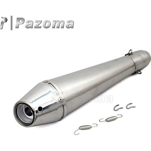 38-51MM Chrome Stainless Steel Exhaust Muffler Slip for 125cc-1000cc Street/Sport/Racing/Scooters Bike ATV