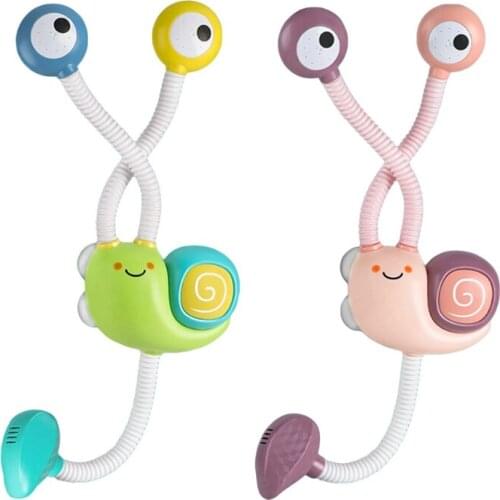 Water Spray Squirt Swimming Pool Toys Bath Playing Toy Cartoon Shower Head Rose Shower Toys Snail Shower Bathtub Toy