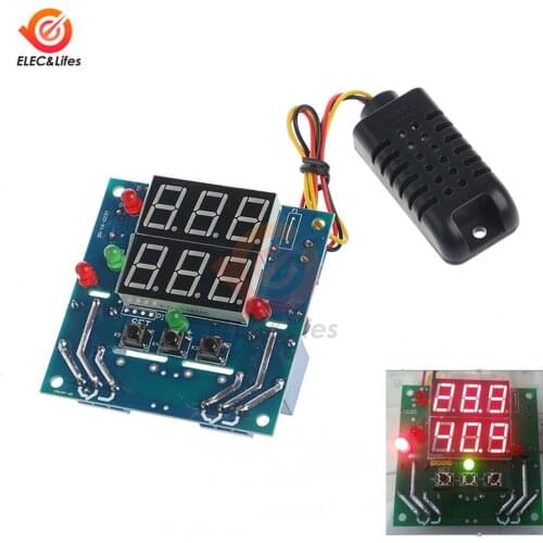 7-24V Digital Display Temperature and humidity controller switch automatic constant temperature adjustable thermostat Hygrometer