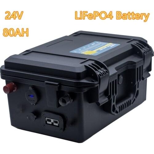 Lifepo4 24V 80ah lithium battery pack24V80AH LiFePO4 lithium battery pack waterproof for inverter ,ship motor,glof cart etc