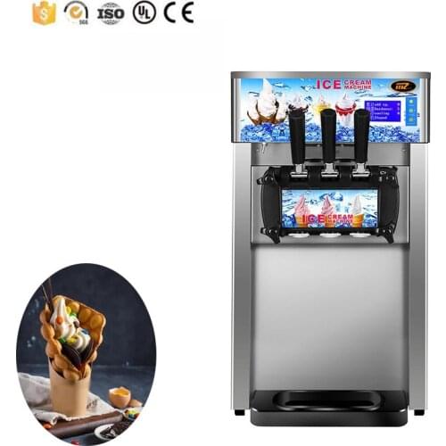 CE Certified Stainless Steel Soft Ice Cream Machine Desktop 3 Flavor Ice Cream Making Machine