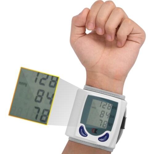 Health Care Automatic Digital LCD Wrist Blood Pressure Monitor for Measuring Heart Beat And Pulse Rate DIA SYS