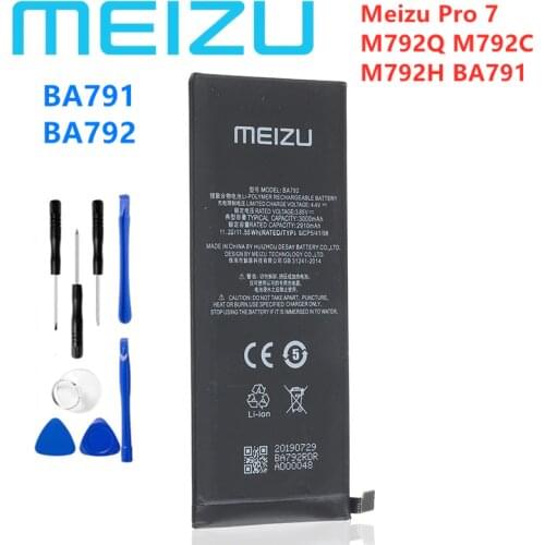 Meizu 100% Original 3000mAh BA792 New Battery For Meizu Pro 7 M792Q M792C M792H BA791 PHone High Quality+Tracking Number