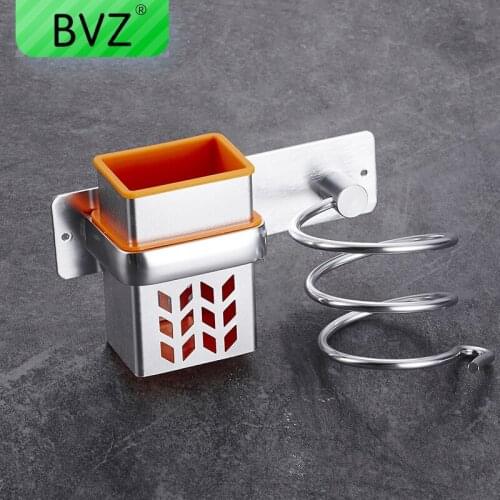 BVZ Multi-function Wall-mounted Hair Dryer Hanger bathroom Shelf Storage Hair dryer holder Hair salon bathroom Accessories