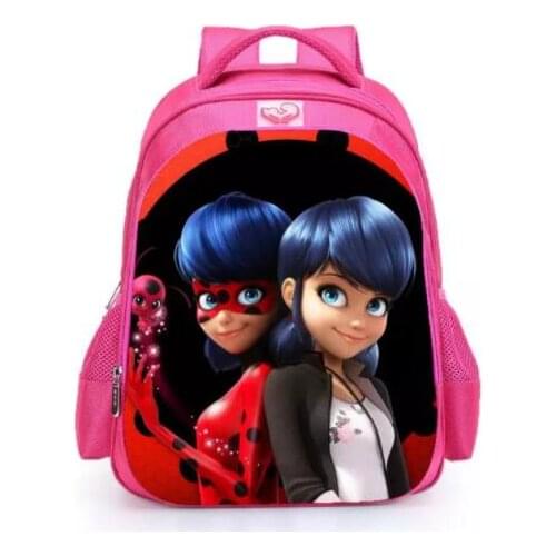 Fashion printed schoolbag girl elementary school children comfortable wear-resistant cartoon lightening pink backpack