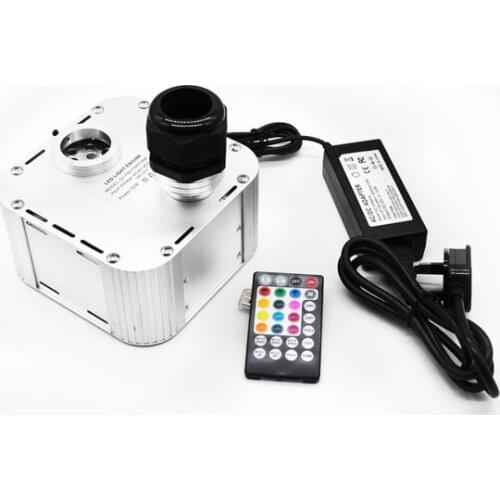 32W Music Remote Control 4 Level-speed Twinkle Sound LED Fiber Optic Light Engine Aluminum f/PMMA plastic cable star DIY ceiling