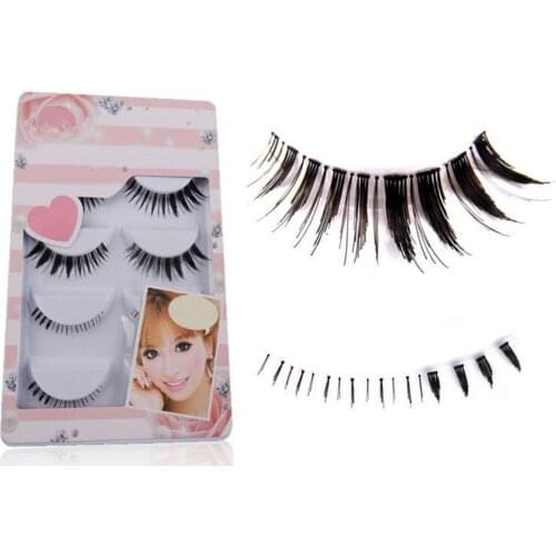 Soft Long Thick False Eyelashes Upper Lower Eye Lash Extension Set 5 Pairs Lashes Natural False Eyelashes Dramatic Volume 2020