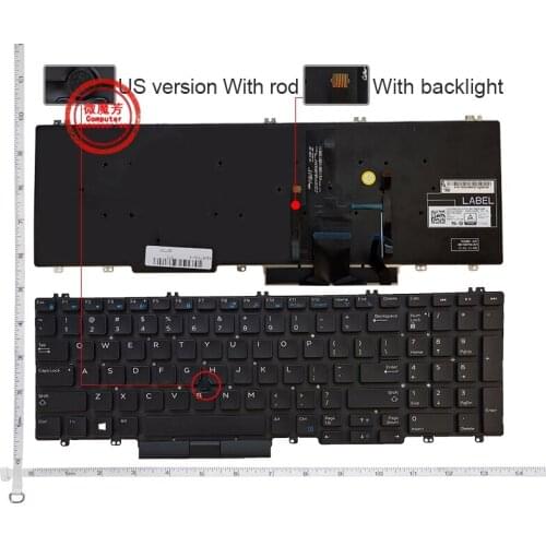 NEW US laptop keyboard For DELL PRECISION 15-7530 M7530 E7530 7730 7740 7530 7540 Backlit English Black Keyboard