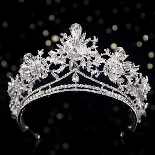 New Bridal Crown Headdress Atmospheric Rhinestone Wedding Styling Hair Accessories Crown Headband Crystal Headband