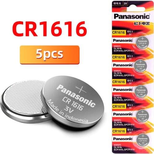 Brand New Panasonic 5PCS Cr1616 Coin Cell Button 3 V Batteries BR1616 ECR1616 For Auto Remote Control Electric Remote Control