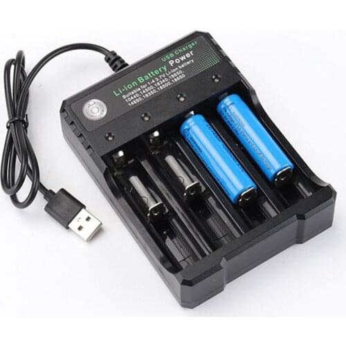 New 4.2V 18650 Charger Li-ion battery USB Independent Charging Portable Electronic 18650 18500 16340 14500 26650 Battery Charger