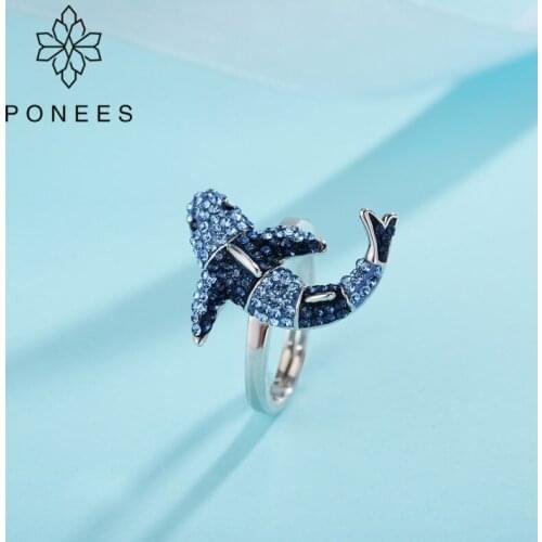 PONEES Rings With Crystals