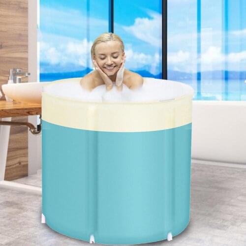 Portable Foldable Bathtub Non Inflatable Thickened Adult Bath Tub Home Single SPA Massage Pool PVC Bathing Bucket For Outsdoor
