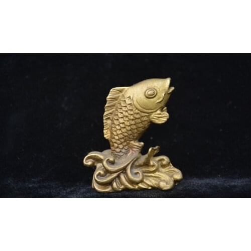 [Promotion, loss of money, earning reputation] Rare OLD copper Spray fish statue