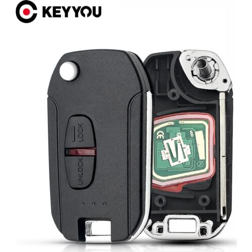 Dandkey Modified Flip Remote Car Key For Mitsubishi ASX GRANDIS Outlander LANCER-EX Triton Shogun 433Mhz ID46 Chip 2 Buttons