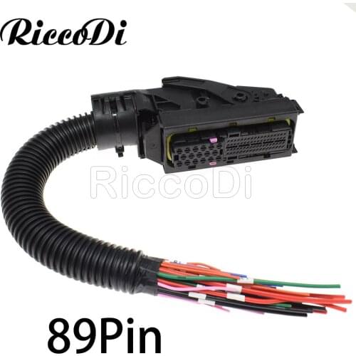 1 Set EDC7 Common Rail 89 Pins ECU Connector Auto PC Board Socket With Wiring Harness For Bosch