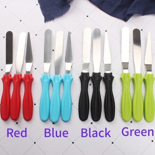 4-Inch Stainless Steel Scraper Cake Cream Tool Straight Scraper Curved Cake Knife Baking DIY Tool