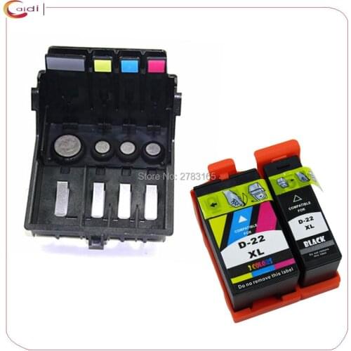 Replacement Dell 21 ink cartridge + 4-slot Printhead Print Head for DELL P513w V313 V515w V313w V715w Office Printer