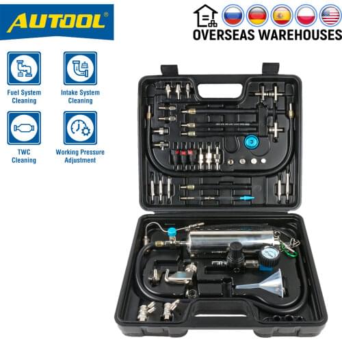 AUTOOL C100 Car Fuel Injector Cleaning Machine Cleaner Tester Universal Non Dismantle Tool Auto Engine Petrol Throttle Nozzle