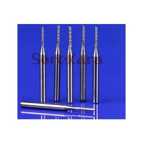 3.175*0.8*5.5mm Carbide PCB CNC Engraving Bits End Milling Cutter Cutting Drill Hole Endmill For Acrylic Wood