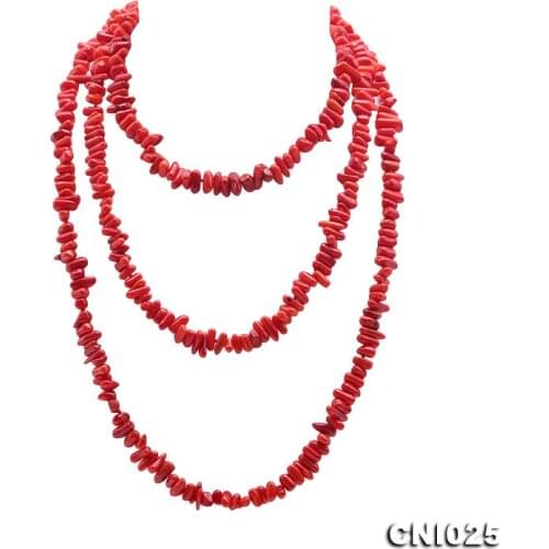 Unique Pearls jewellery Store Perfect 4.5x9-4x15mm Red Baroque Coral Necklace 63'' Long Jewellery Handmade Charming Women Gift