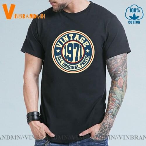 Vintage 1971 All Original Part T shirt Fathers day T-shirt Birthday tshirt Retro Thanksgiving Classic 70s Clothing