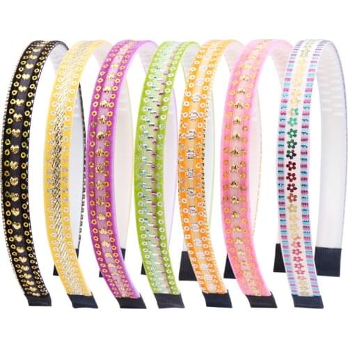 New Selling Sweet Candy Colors Love Cartoon Dot Flowers Children Cute Princess Hairband for Women Girls Accessories Headwear