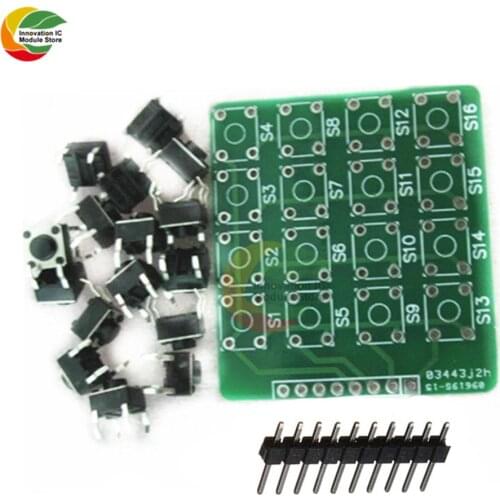 Ziqqucu 4x4 4*4 Matrix Keypad Keyboard module 16 Botton mcu For Arduino Diy Kit Electronic PCB Board Module