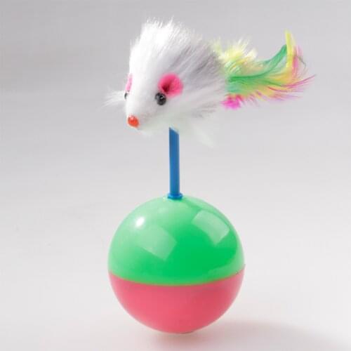 1Pcs Pet Cat Toys Cat Favorite fur Mouse Tumbler Kitten Cat Toys Plastic Play Balls for Catch Cats Supplies