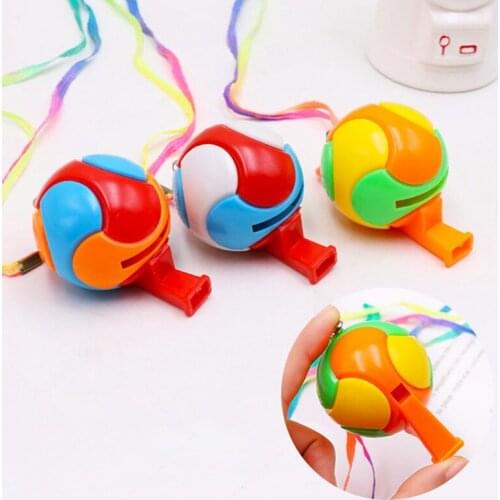 1Pc Colorful Soccer Ball Kid Fans Whistle Cheerleading Children Cheer Whistles