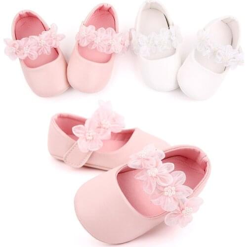 2020 Fashion Baby First Walker Shoes Kids Girls Baby Party Ballerina Shoes Infant Flower Casual Shoes