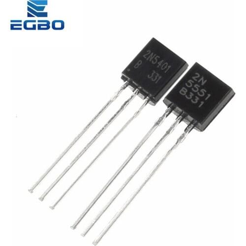 50pcs/lot Transistor DIP 2N5551 2N5401 5551 5401 TO-92 (25PCS* 2N5401+25PCS* 2N5551 )