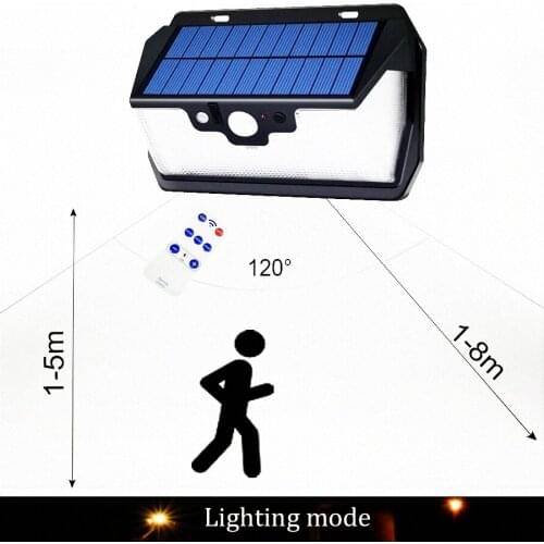 55 leds Solar light remote control radar 3 side lighting usb port Outdoor lamp camp Garden Yard emergency street w