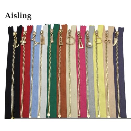 Aisling High-Grade 5PCS/LOT Long 15Cm Dress Zipper Pants Metal Zipper Closed End Pocket Zipper DIY Clothing Accessories .D230