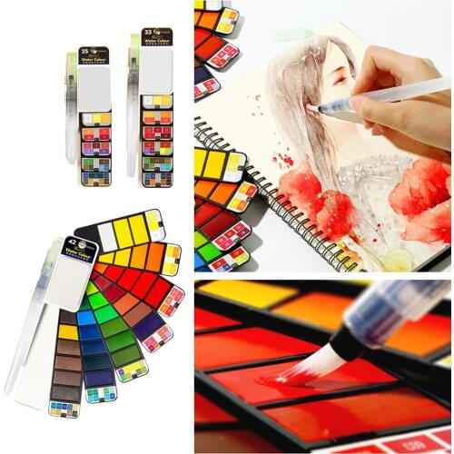 Watercolor Paints 42/33/25 Assorted Colors Artist Drawing Painting Set