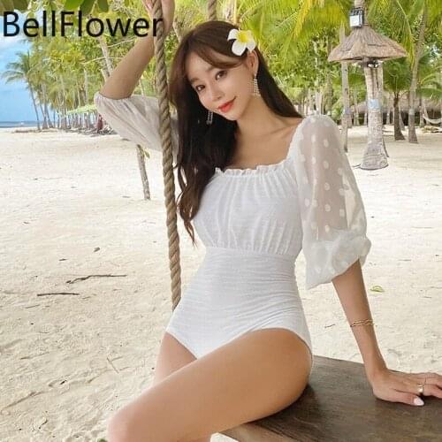 Белые слитные купальники BellFlower China At AliExpress