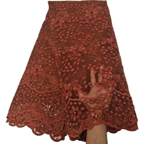 Bestway Latest African Lace Fabric 2020 High Quality Nigerian Women Bridal Dress Embroidery Sequin Bead French Tulle Lace Fabric