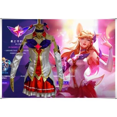 Over size Custom made/size Ahri Cosplay LOL Ahri cosplay Star Guardian ahri cosplay costume Ahri dress female summer