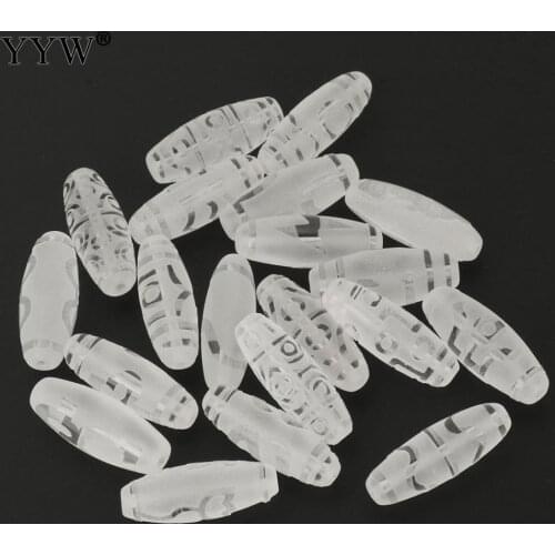 12x30mm/12x38mm Natural Clear Quartz Natural Crystal Beads Drum Dzi Beads For Diy Jewelry Making Charm Beads Bracelet Necklace