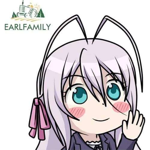 EARLFAMILY 13cm x 11.4cm for High School DxD Anime Peeker Car Stickers Waterproof Vinyl Car Wrap Decals Windows Bumper Decor