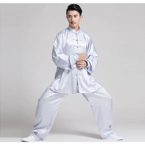 Martial Art Uniform Traditional Kung Fu Costumes Tang Suit Long Sleeve Wushu Wear Sets Chinese Nation Taekwondo Performance