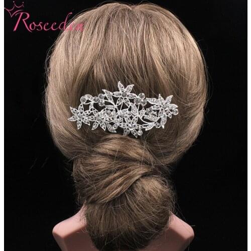 Promotion Winsome hair combs Sparkling Crystal leaves wedding hair accessories girls hairpins RE856