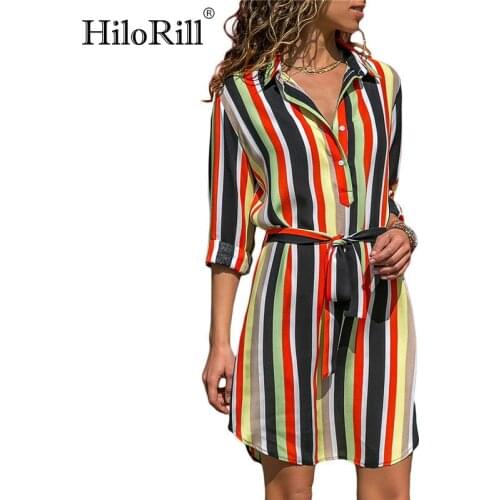 Летние платья-рубашки HiloRill China At AliExpress