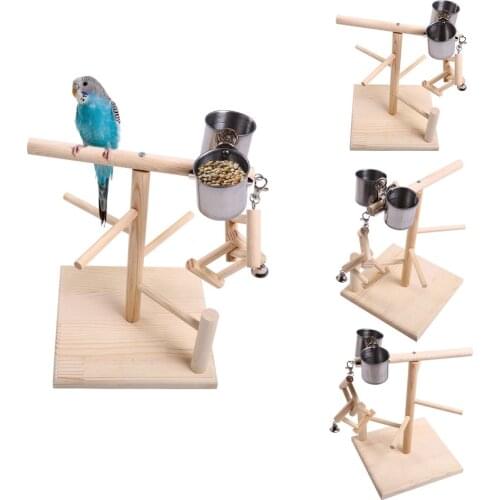 Parrots Playstand Bird Playground Wood Perch Gym Stand Playpen Ladder Toys Exercise Playgym Conure Lovebirds