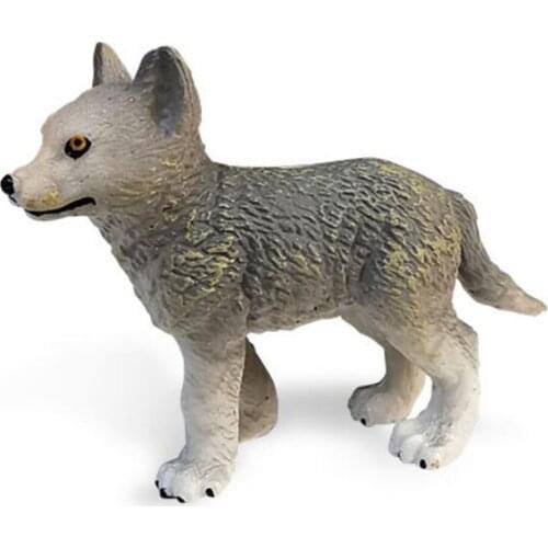 Wolf Animal Model Toy for Kids Figurines Zoo Pack Gift Cake Toppers Decor
