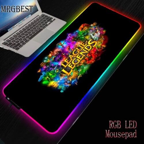 MRGBEST League of Legends Locking Edge PadMouse Gaming RGB Mouse Pad Large Anime Rubber MouseMat Keyboard Table MatS Lol Csgo