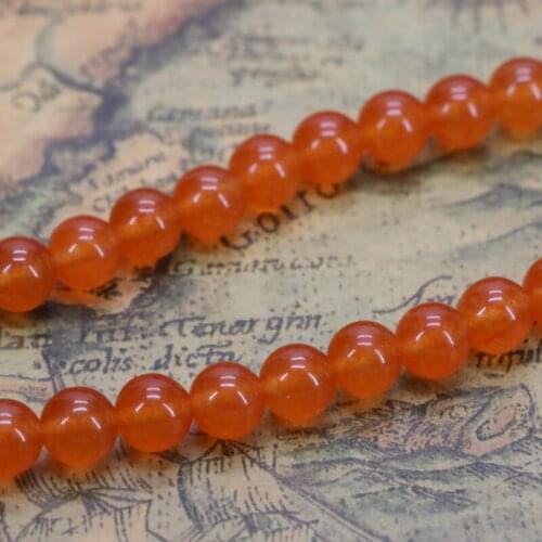 Best selling!Orange chalcedony 8mm round loose beads 15" DIY stone women suitable jewelry making design bracelet necklace