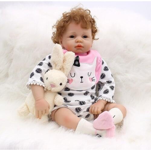 Otarddolls Bebe Reborn Dolls 22"55cm soft Silicone reborn baby doll Cute Girl Toys boneca reborn For Children Birthday Gift